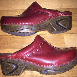 SÖFFT SHOES FIRE SKY CAIT LEATHER CLOG MULES SZ 10